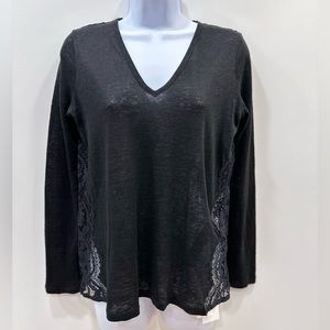 NWT SANDRO Paris Filipa Lace-Back Top